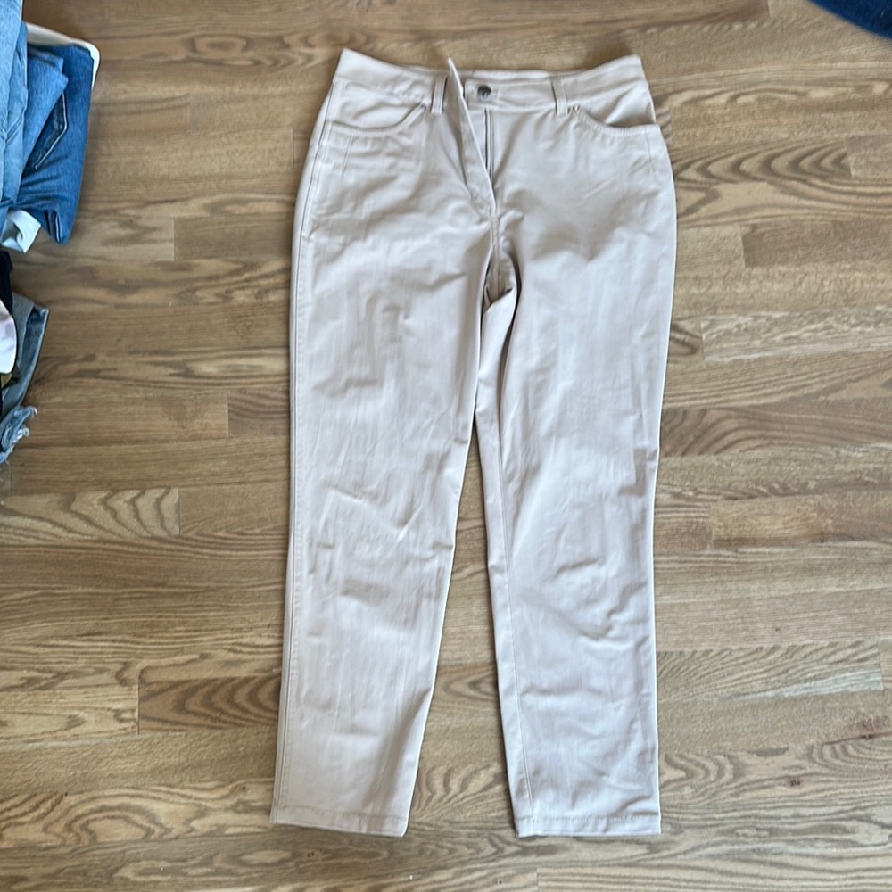 Beige Casual Pants